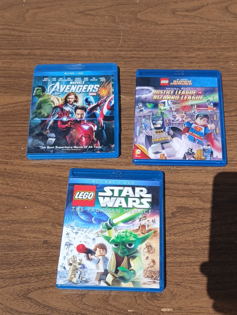 Marvel Avengers, DC Comics Super Heroes & LEGO Star Wars DVD Blu-ray Bundle